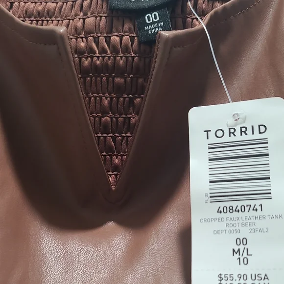 Torrid Perfect Skinny Faux Leather High-Rise Pants And Top 2 Piece Set - Picture 7 of 9